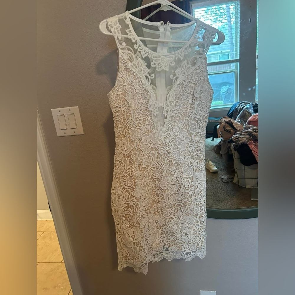 White bridal dress